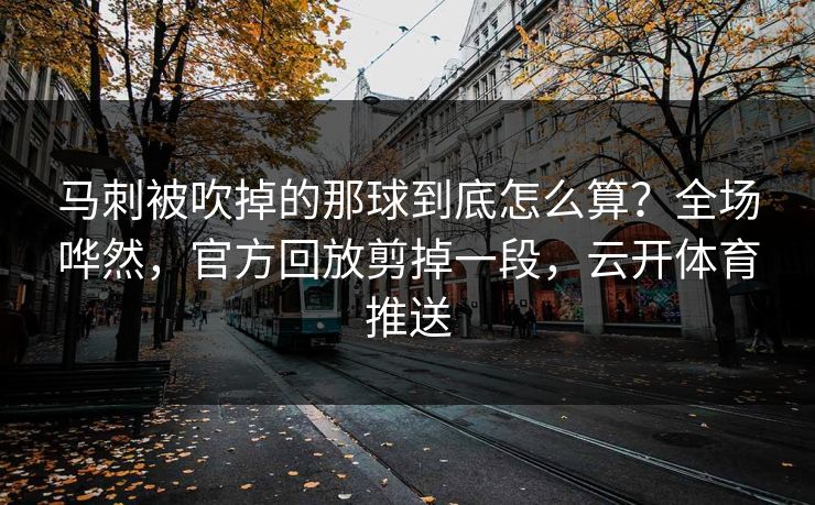 马刺被吹掉的那球到底怎么算？全场哗然，官方回放剪掉一段，云开体育推送